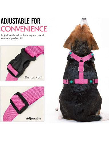 Arnés de Seguridad Pawaboo para Perros y Gatos, Grande, Rojo