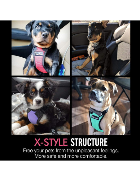 Arnés de Seguridad Pawaboo para Perros y Gatos, Grande, Rojo