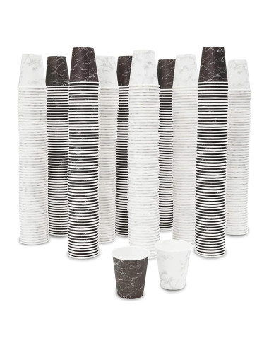 Juvale Set de 600 Vasos de Papel Desechables 3 oz Mármol