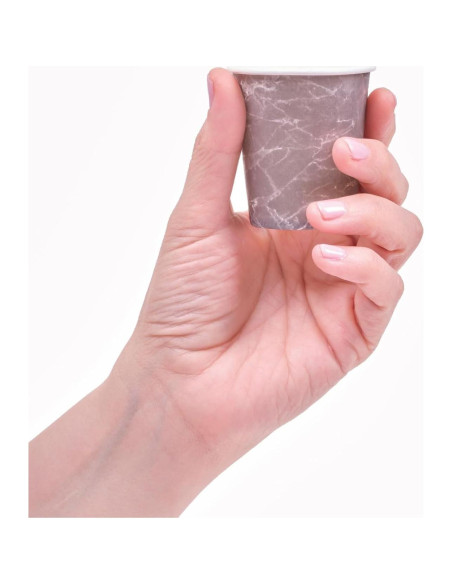 Juvale Set de 600 Vasos de Papel Desechables 3 oz Mármol