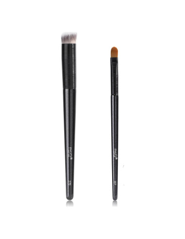 Set de Brochas de Corrector MSQ - 2 Piezas Anguladas Negro