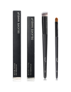 Set de Brochas de Corrector MSQ - 2 Piezas Anguladas Negro 2