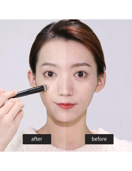 Set de Brochas de Corrector MSQ - 2 Piezas Anguladas Negro