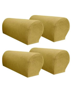 Fundas para Reposabrazos Yogsey - 4 Piezas Beige Antideslizantes