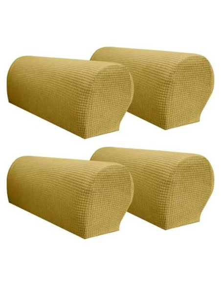 Fundas para Reposabrazos Yogsey - 4 Piezas Beige Antideslizantes
