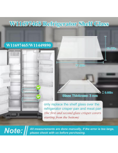 Cubierta de Cristal Crisper Garsoo W11697465 43.94x33.66cm 2