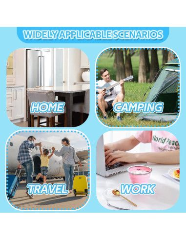 Estuche de Cepillo de Dientes de Viaje Vporui Azul Plegable