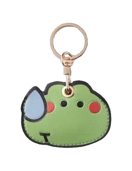 Funda de cuero para AirTag WZGO Rana - Protección ligera y divertida