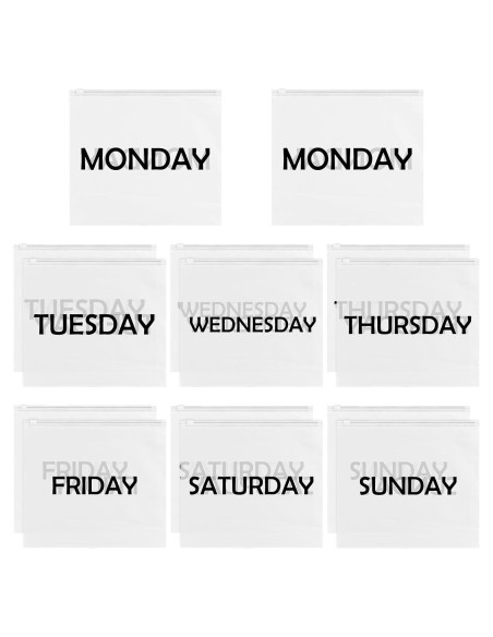 14 Piezas Cubos de Empaque Ximalun para Viaje - Días de la Semana