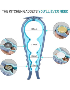 Abrebotellas 5 en 1 HenSan Azul Claro para Manos Débiles 2