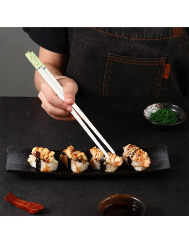 10 Pares de Palillos Reutilizables de Entrenamiento LYART 24cm