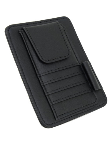 Organizador de Visera Solar Aturmon para Coche Negro - 5 Bolsillos