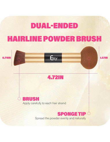 Brocha de Maquillaje para Cabello EFLY Doble Punta 11.94 cm