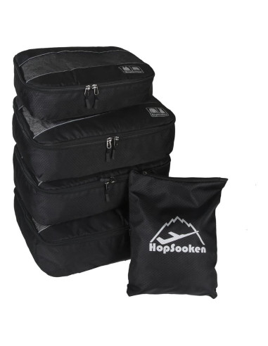 Set de 5 Cubos de Empaque Hopsooken para Viaje Negro