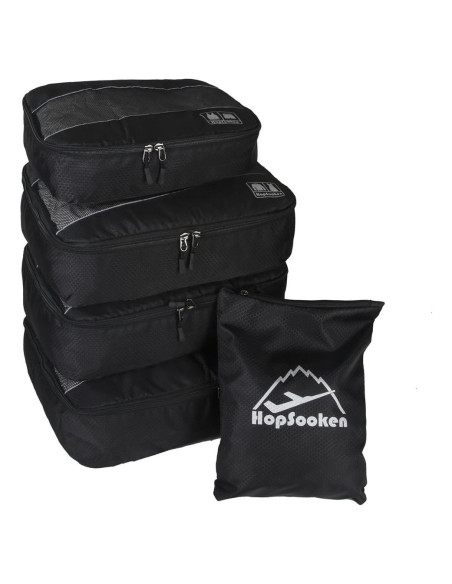 Set de 5 Cubos de Empaque Hopsooken para Viaje Negro