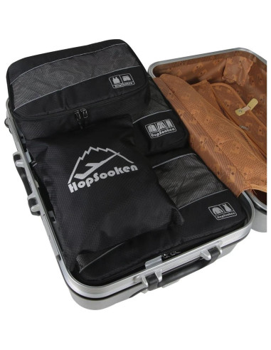 Set de 5 Cubos de Empaque Hopsooken para Viaje Negro