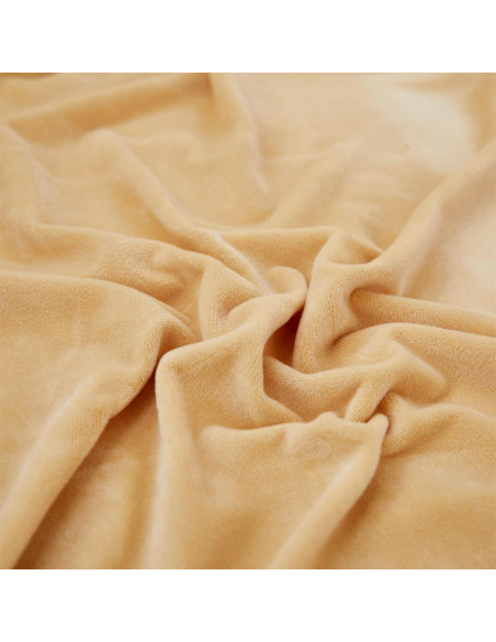 Funda de Almohada Cuadrada EURHOWING Terciopelo Beige 45x45cm