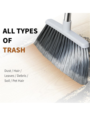 Escoba Ajustable QCFOLY 139.7 cm para Interiores y Exteriores