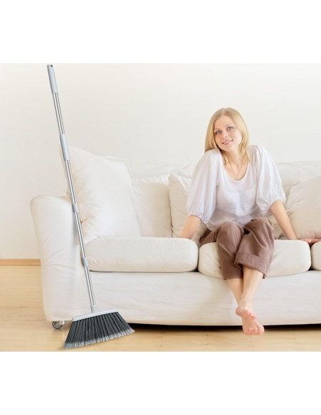 Escoba Ajustable QCFOLY 139.7 cm para Interiores y Exteriores