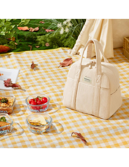 Bolsa de Almuerzo Aislada Belaven Beige 15 Latas 6 Horas Frío