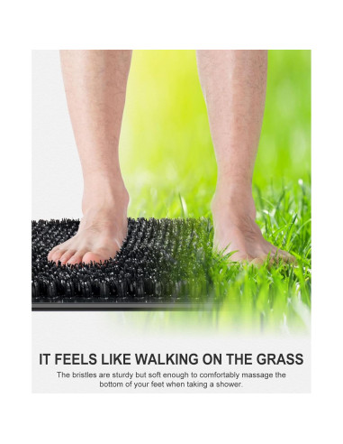 Mat de Baño Antideslizante OTHWAY 65x34 cm Negro PVC