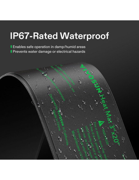 Almohadilla Térmica VIVOSUN 3x20" Impermeable para Plántulas