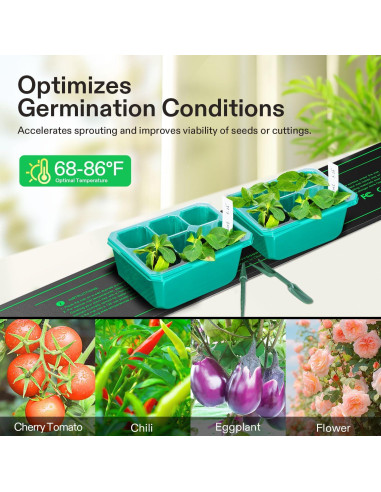 Almohadilla Térmica VIVOSUN 3x20" Impermeable para Plántulas