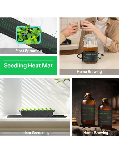 Almohadilla Térmica VIVOSUN 3x20" Impermeable para Plántulas