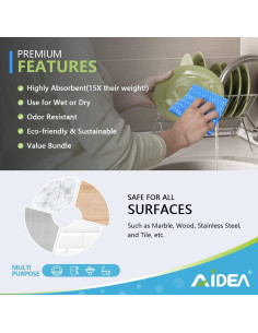 Toallitas de Limpieza AIDEA Reutilizables 40 Unidades 30x60cm 2