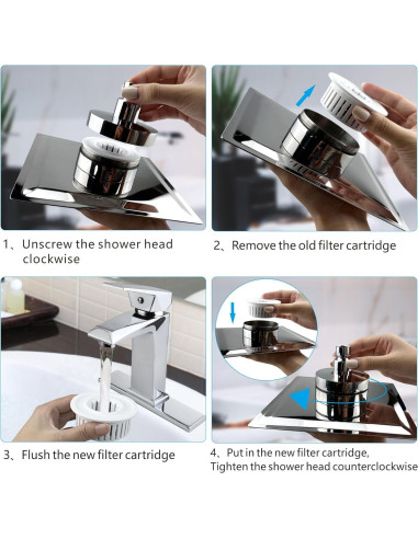 Cartucho de Filtro Voolan para Ducha - Paquete de 2 Filtros 15 Etapas