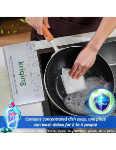 Paños de Limpieza Kriqing 50 Unidades Jabón Activado 2