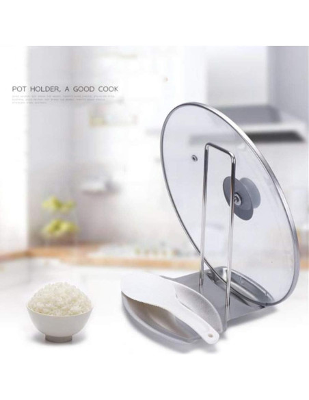 Soporte para Tapa de Olla y Reposapucheros ZYHOAOE Acero Inoxidable