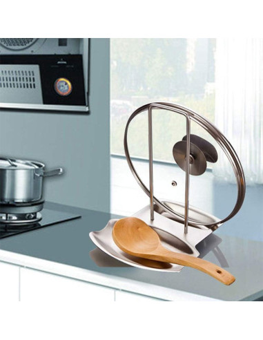 Soporte para Tapa de Olla y Reposapucheros ZYHOAOE Acero Inoxidable