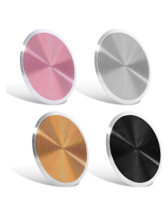 Juego de 4 Placas de Metal Adhesivas para Soporte Magnético de Teléfono