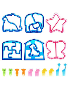 Cortadores de Sándwich Anberky 16 Piezas Animales Color Aleatorio