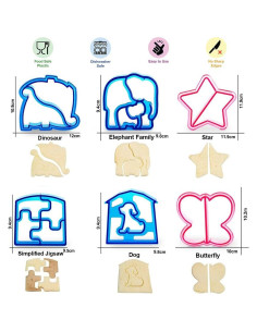 Cortadores de Sándwich Anberky 16 Piezas Animales Color Aleatorio 2