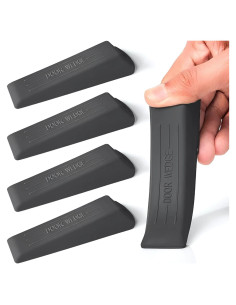 Topes de puerta de goma UNS Essentials, paquete de 5, antideslizantes