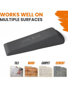 Topes de puerta de goma UNS Essentials, paquete de 5, antideslizantes 2