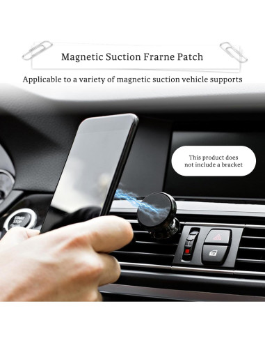 Juego de 4 Placas de Metal Adhesivas para Soporte Magnético de Teléfono