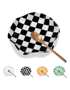 Soporte para cucharas de cerámica Dubtnion 13.5 cm negro/blanco