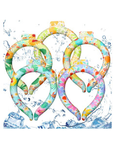 Paquete de 5 Enfriadores de Cuello TrelaCo Floral Ajustables