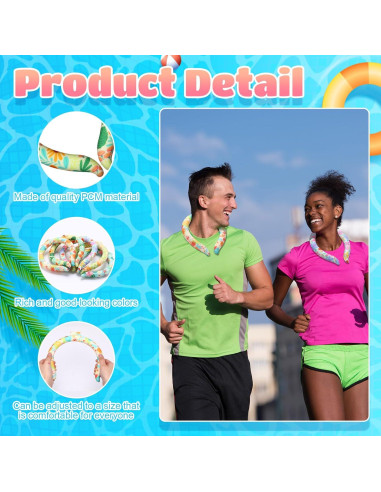 Paquete de 5 Enfriadores de Cuello TrelaCo Floral Ajustables