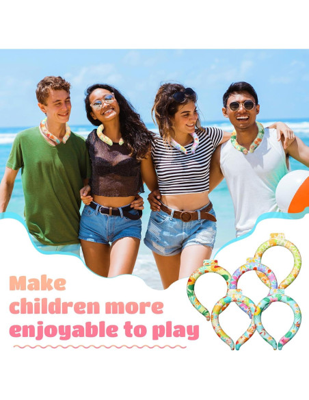 Paquete de 5 Enfriadores de Cuello TrelaCo Floral Ajustables