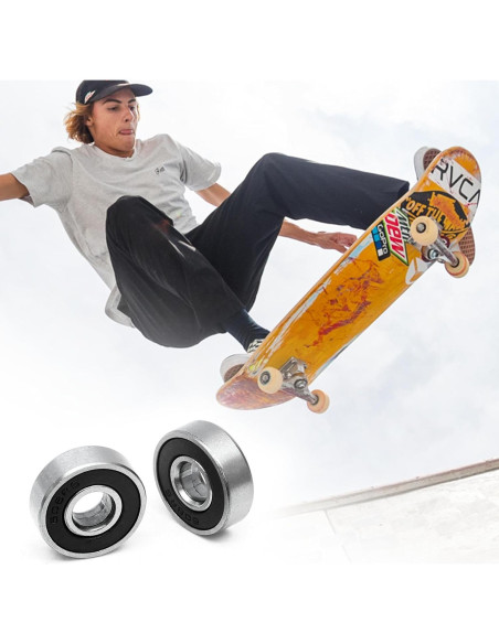 Rodamientos de Bolas 608RS Moicstiy 20 Pcs Acero Carbono 8x22x7mm