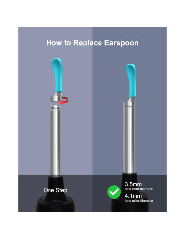 Juego de 8 Cucharas de Silicona para Oídos Bebird - Reemplazo