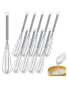 Mini Batidores de Acero Inoxidable Baderke - 10 Pcs 15.24 cm