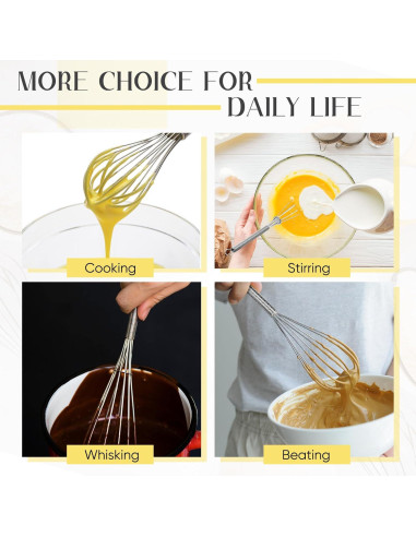 Mini Batidores de Acero Inoxidable Baderke - 10 Pcs 15.24 cm