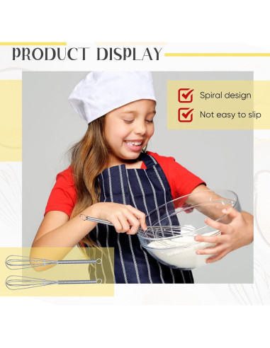 Mini Batidores de Acero Inoxidable Baderke - 10 Pcs 15.24 cm