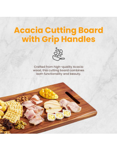 Tabla de Charcutería Grande Tidita de Madera de Acacia 61 cm 2