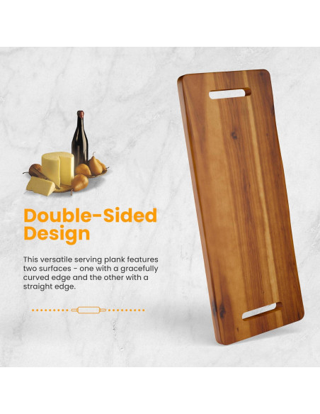 Tabla de Charcutería Grande Tidita de Madera de Acacia 61 cm